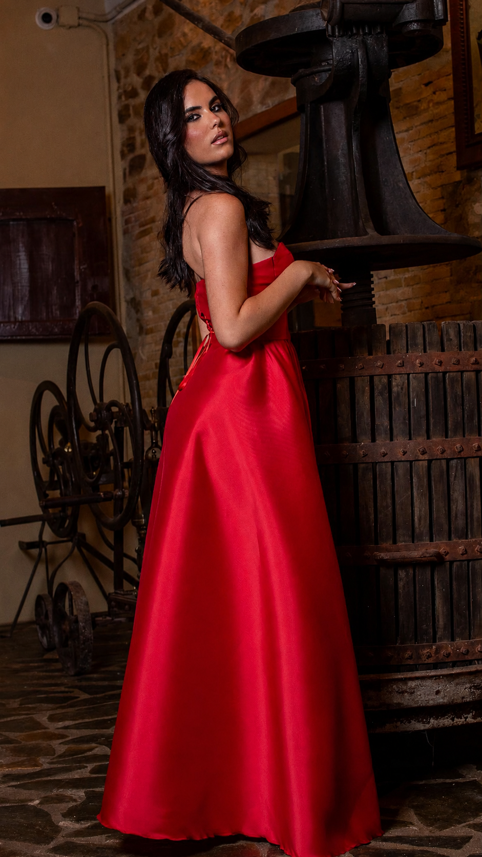 Vestido Magnolia Carmesí